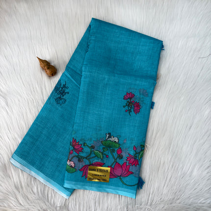 Linen Cotton Saree - LC003