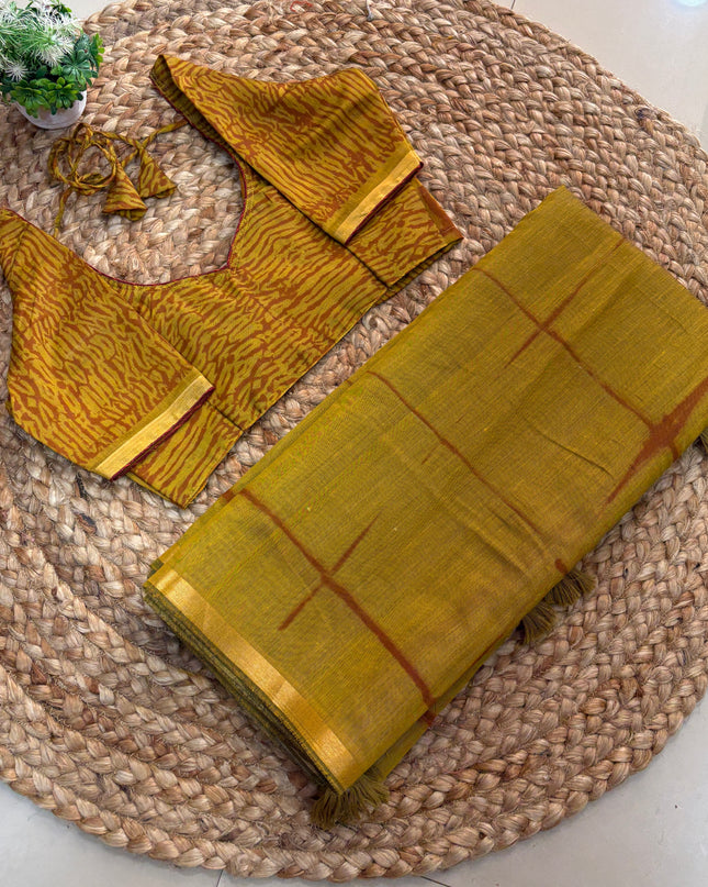 Saree With Stitched Blouse - (size-34-38) - SWSB 269