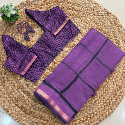 Saree With Stitched Blouse - (size-38-42) - SWSB 273