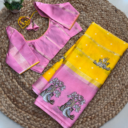 Saree With Stitched Blouse - (size-34-38) - SWSB 270