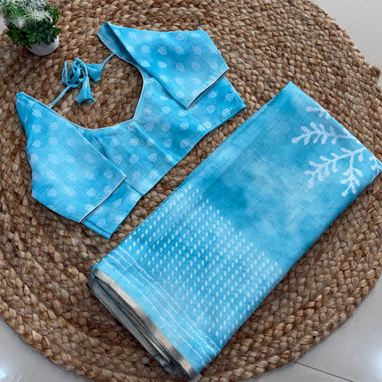 Saree With Stitched Blouse - (size-34-38) - SWSB 271