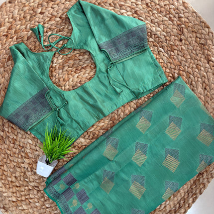 Saree With Stitched Blouse - (size-36-40) - SWSB 282