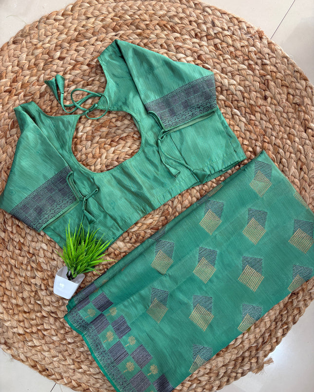 Saree With Stitched Blouse - (size-36-40) - SWSB 282