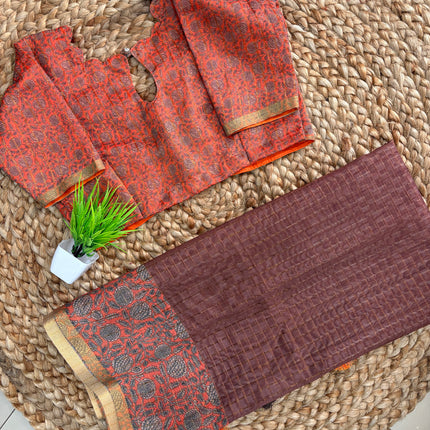 Saree With Stitched Blouse - (size-32-36) - SWSB 284