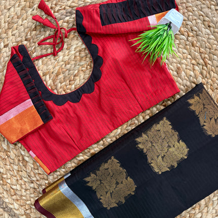 Saree With Stitched Blouse - (size-36-40) - SWSB 283