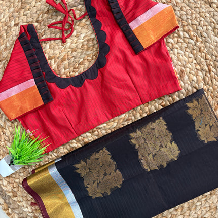 Saree With Stitched Blouse - (size-36-40) - SWSB 283