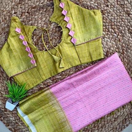 Saree With Stitched Blouse - (size-38-42) - SWSB 279