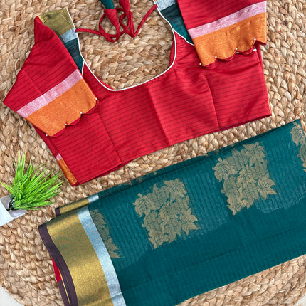 Saree With Stitched Blouse - (size-36-40) - SWSB 277