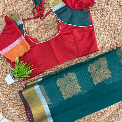 Saree With Stitched Blouse - (size-36-40) - SWSB 277