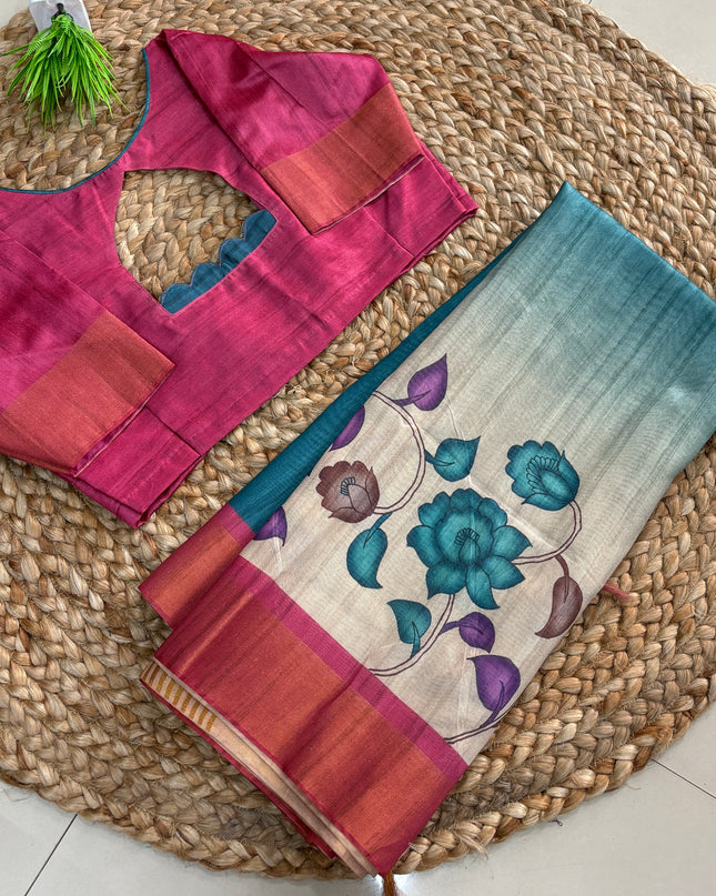 Saree With Stitched Blouse - (size-36-40) - SWSB 303