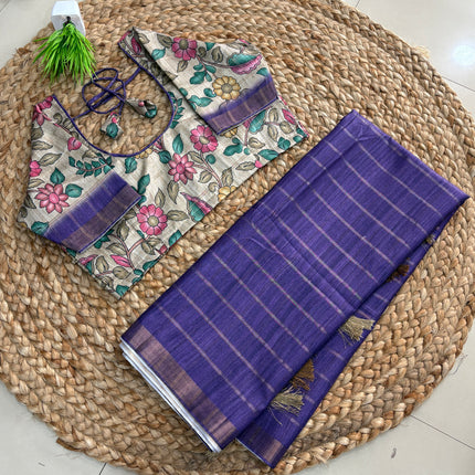 Saree With Stitched Blouse - (size-36-40) - SWSB 305