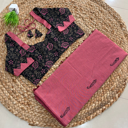 Saree With Stitched Blouse - (size-36-40) - SWSB 304