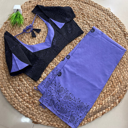 Saree With Stitched Blouse - (size-40-44) - SWSB 310