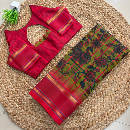 Saree With Stitched Blouse - (size-36-40) - SWSB 306