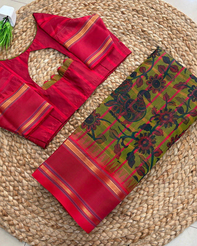 Saree With Stitched Blouse - (size-36-40) - SWSB 306