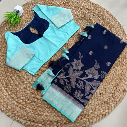 Saree With Stitched Blouse - (size-36-40) - SWSB 308