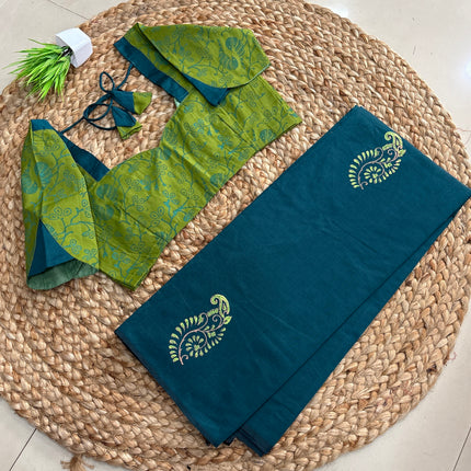 Saree With Stitched Blouse - (size-38-42) - SWSB 299