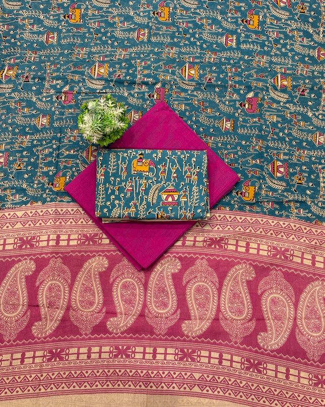 Kalamkari Dress Material - KDM04