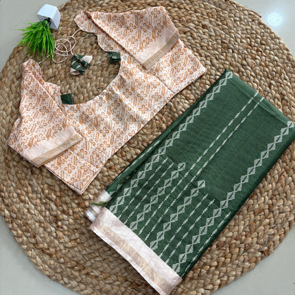 Saree With Stitched Blouse - (size-36-40) - SWSB 339