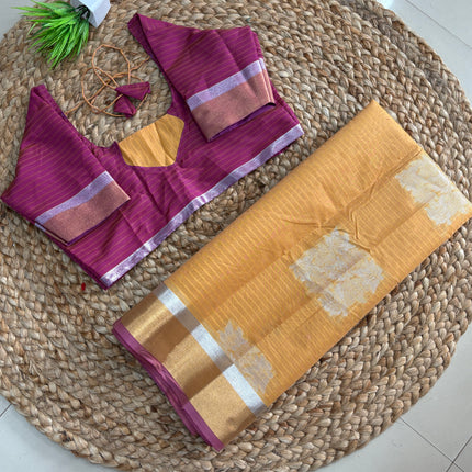 Saree With Stitched Blouse - (size-34-38) - SWSB 381