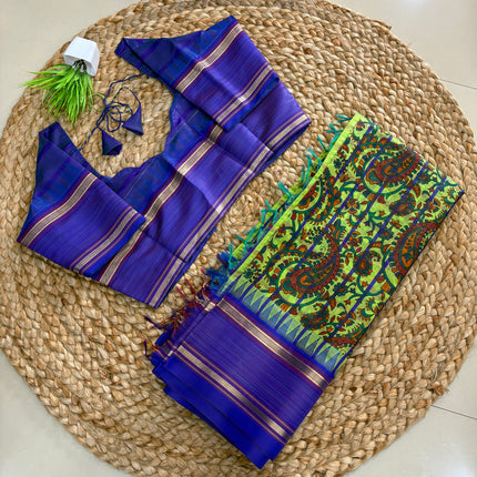 Saree With Stitched Blouse - (size-38-42) - SWSB 386
