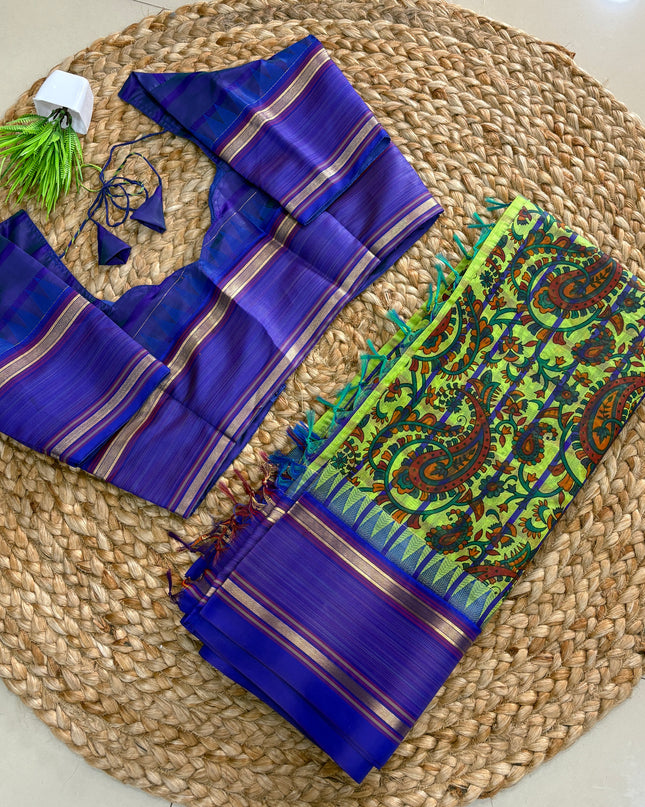 Saree With Stitched Blouse - (size-38-42) - SWSB 386
