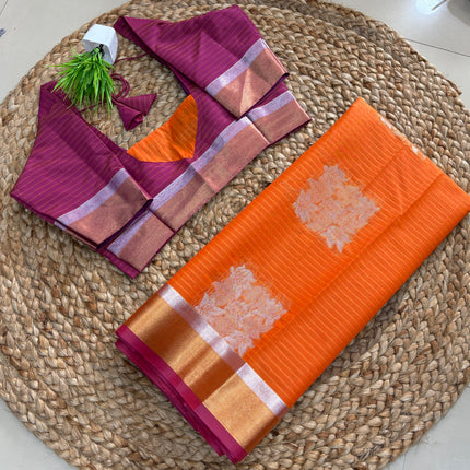 Saree With Stitched Blouse - (size-36-40) - SWSB 326
