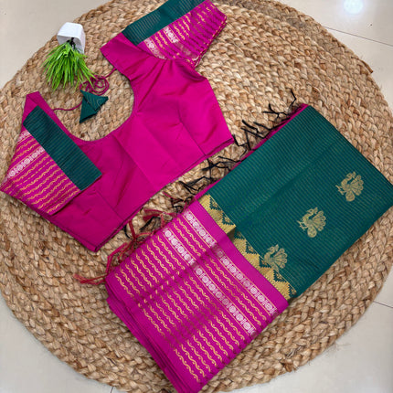 Saree With Stitched Blouse - (size-34-38) - SWSB 323