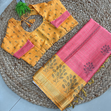 Saree With Stitched Blouse - (size-34-38) - SWSB 327
