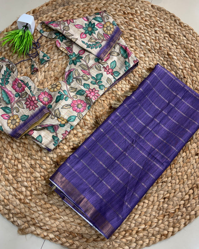 Saree With Stitched Blouse - (size-38-42) - SWSB 336