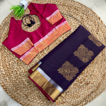 Saree With Stitched Blouse - (size-38-42) - SWSB 331