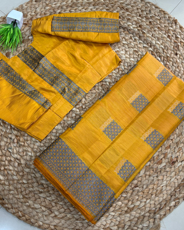 Saree With Stitched Blouse - (size-36-40) - SWSB 351