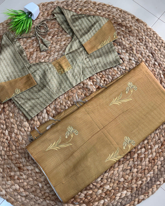 Saree With Stitched Blouse - (size-38-42) - SWSB 388