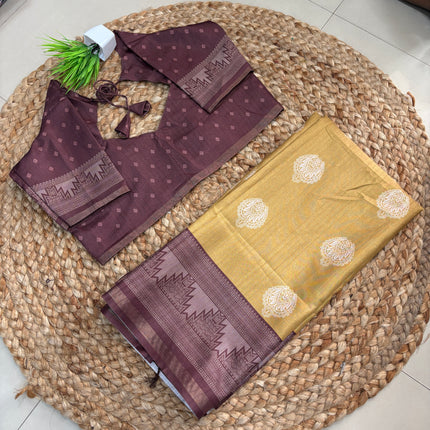 Saree With Stitched Blouse - (size-34-38) - SWSB 382