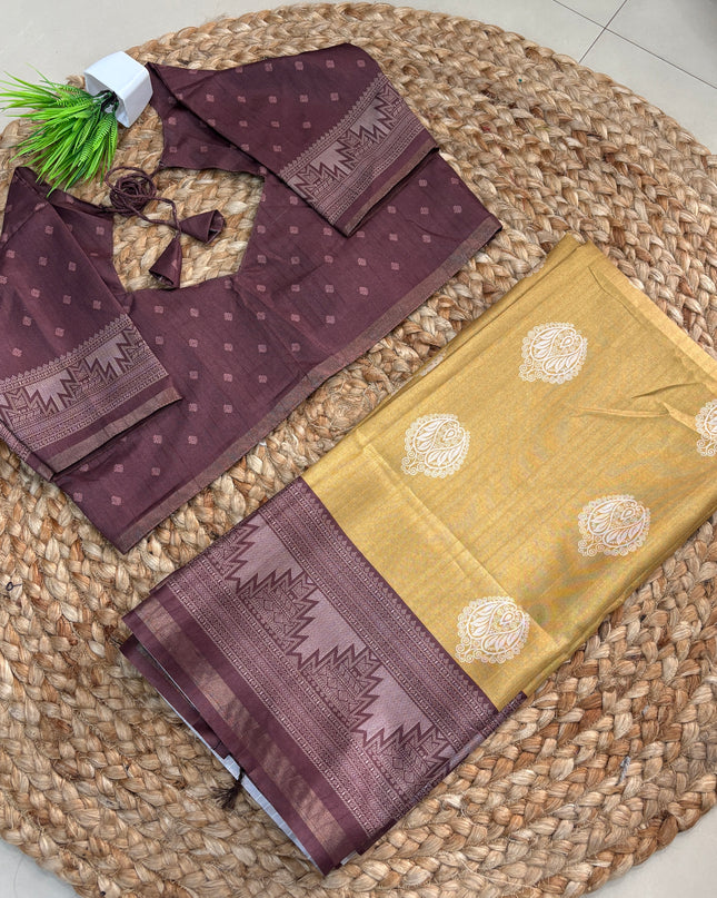 Saree With Stitched Blouse - (size-34-38) - SWSB 382