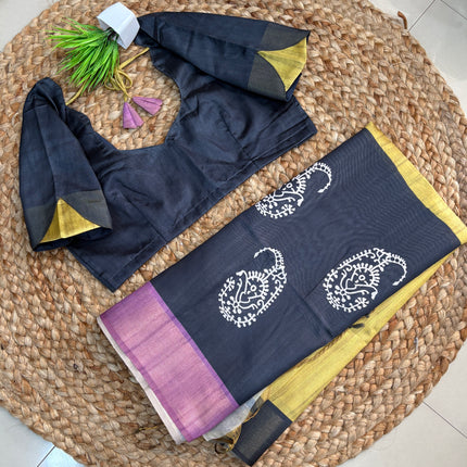 Saree With Stitched Blouse - (size-36-40) - SWSB 399