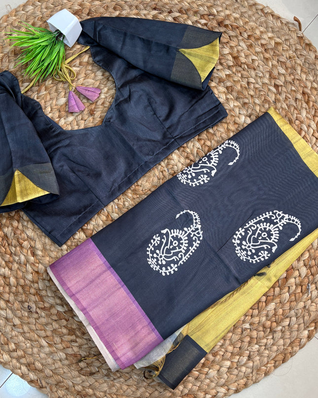 Saree With Stitched Blouse - (size-36-40) - SWSB 399