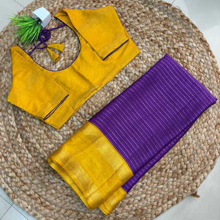 Saree With Stitched Blouse - (size-36-40) - SWSB 347