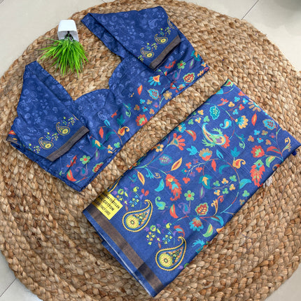 Saree With Stitched Blouse - (size-38-42) - SWSB 389