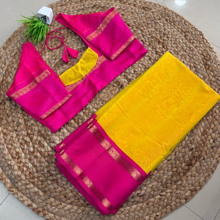 Saree With Stitched Blouse - (size-36-40) - SWSB 379