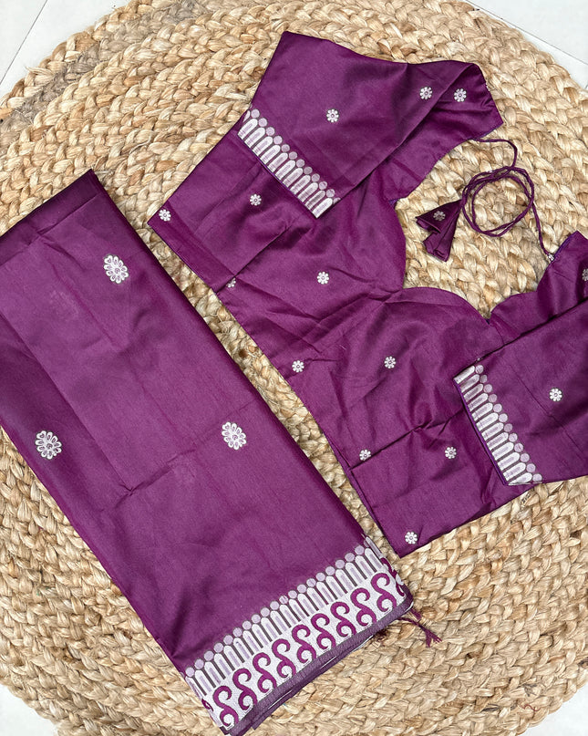 Saree With Stitched Blouse - (size-36-40) - SWSB 403