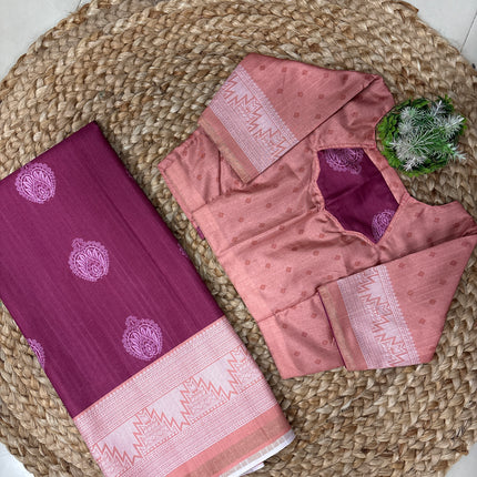 Saree With Stitched Blouse - (size-34-38) - SWSB 407