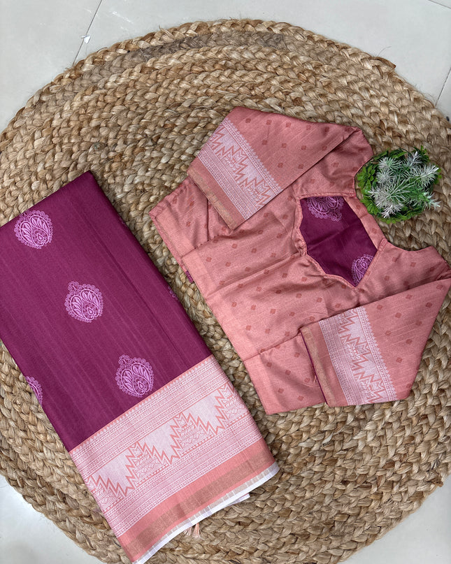 Saree With Stitched Blouse - (size-34-38) - SWSB 407