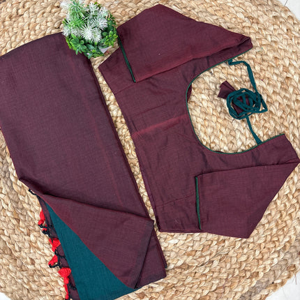 Saree With Stitched Blouse - (size-36-40) - SWSB 410