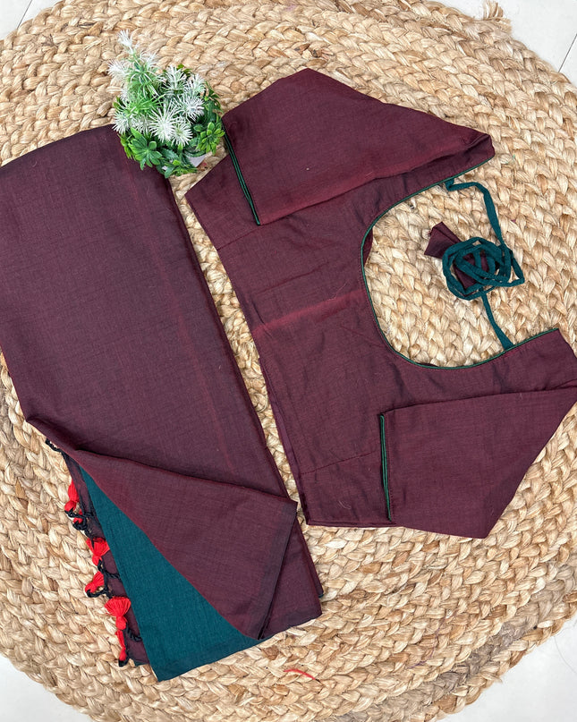 Saree With Stitched Blouse - (size-36-40) - SWSB 410