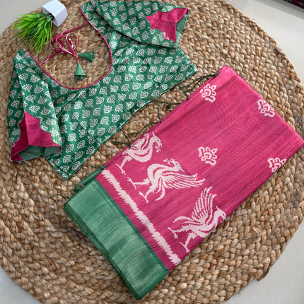 Saree With Stitched Blouse - (size-36-40) - SWSB 417