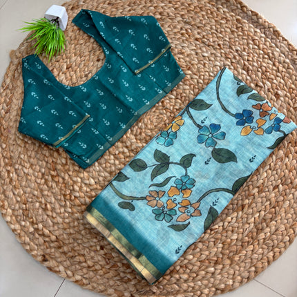 Saree With Stitched Blouse - (size-36-40) - SWSB 418