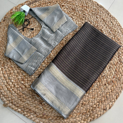 Saree With Stitched Blouse - (size-36-40) - SWSB 414