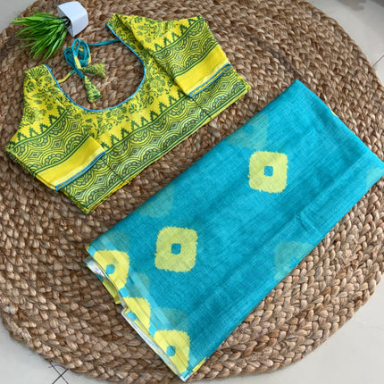 Saree With Stitched Blouse - (size-36-40) - SWSB 422