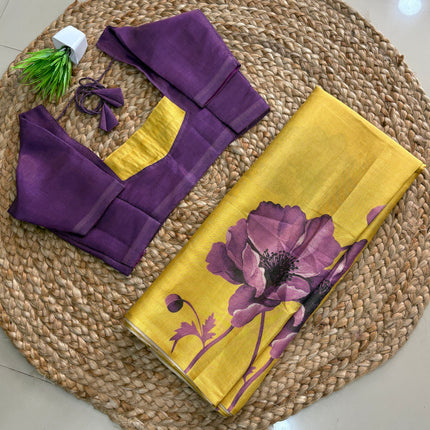 Saree With Stitched Blouse - (size-36-40) - SWSB 423